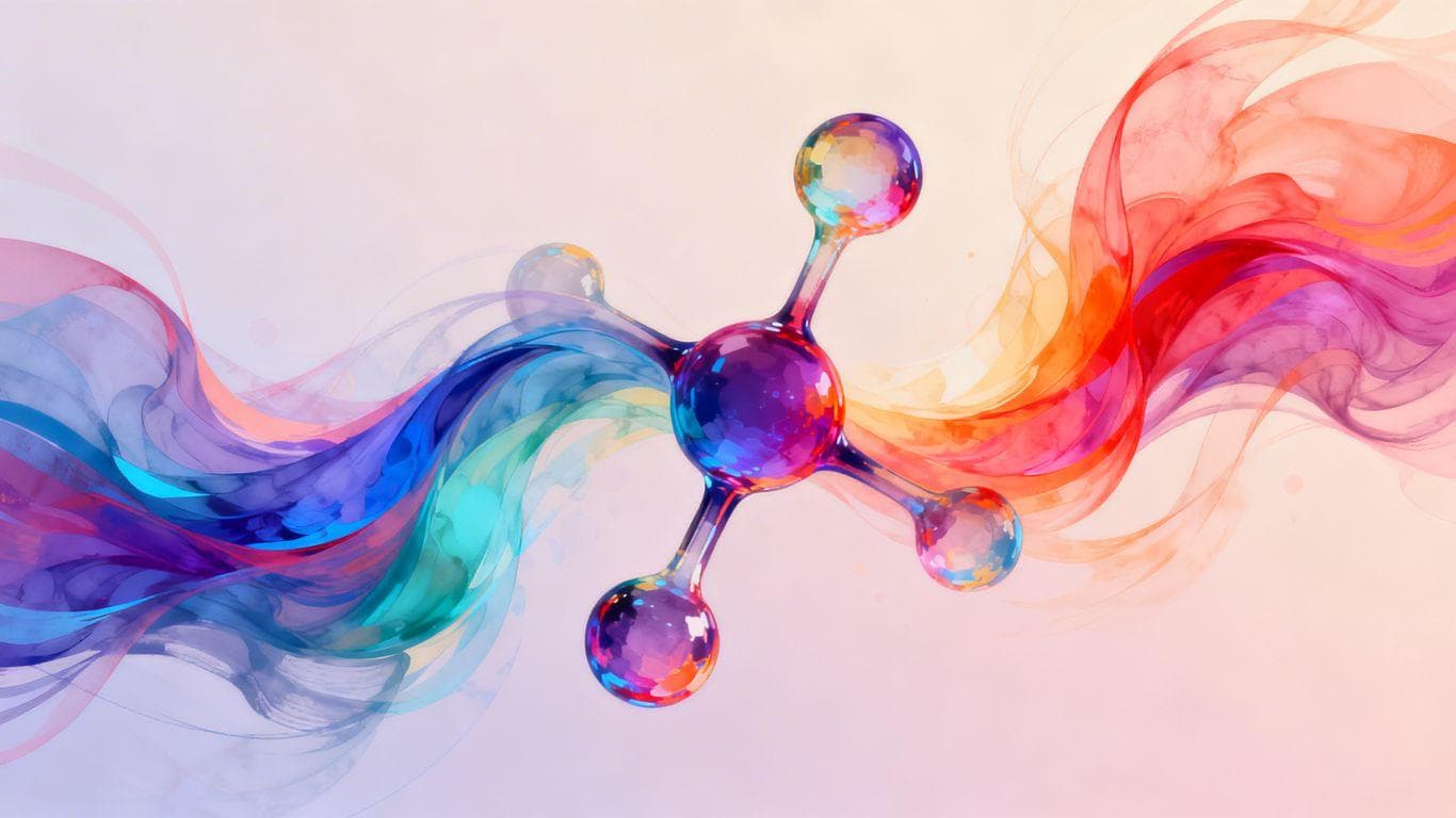 Abstract molecule symbolizing weight loss drug advancement.