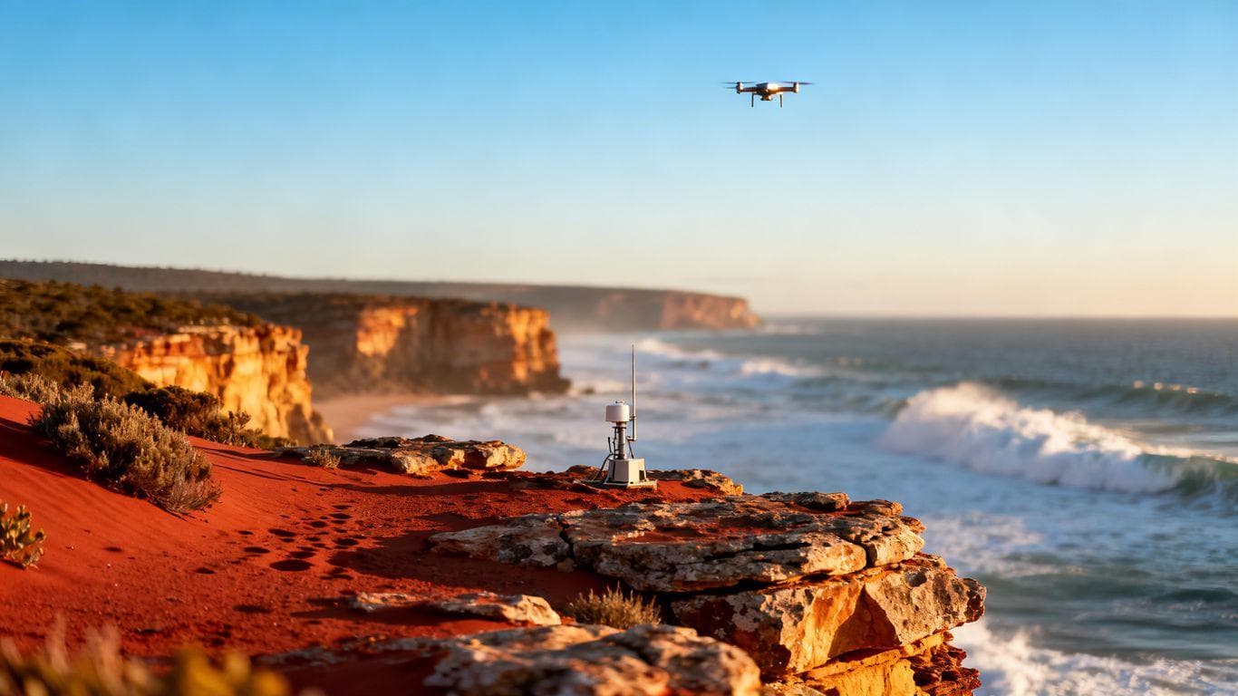 Australian landscape with scientific research hints.