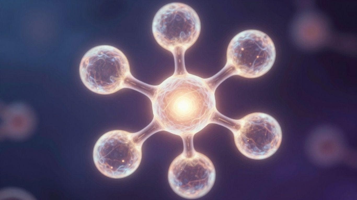 Glowing molecule related to reproductive health.