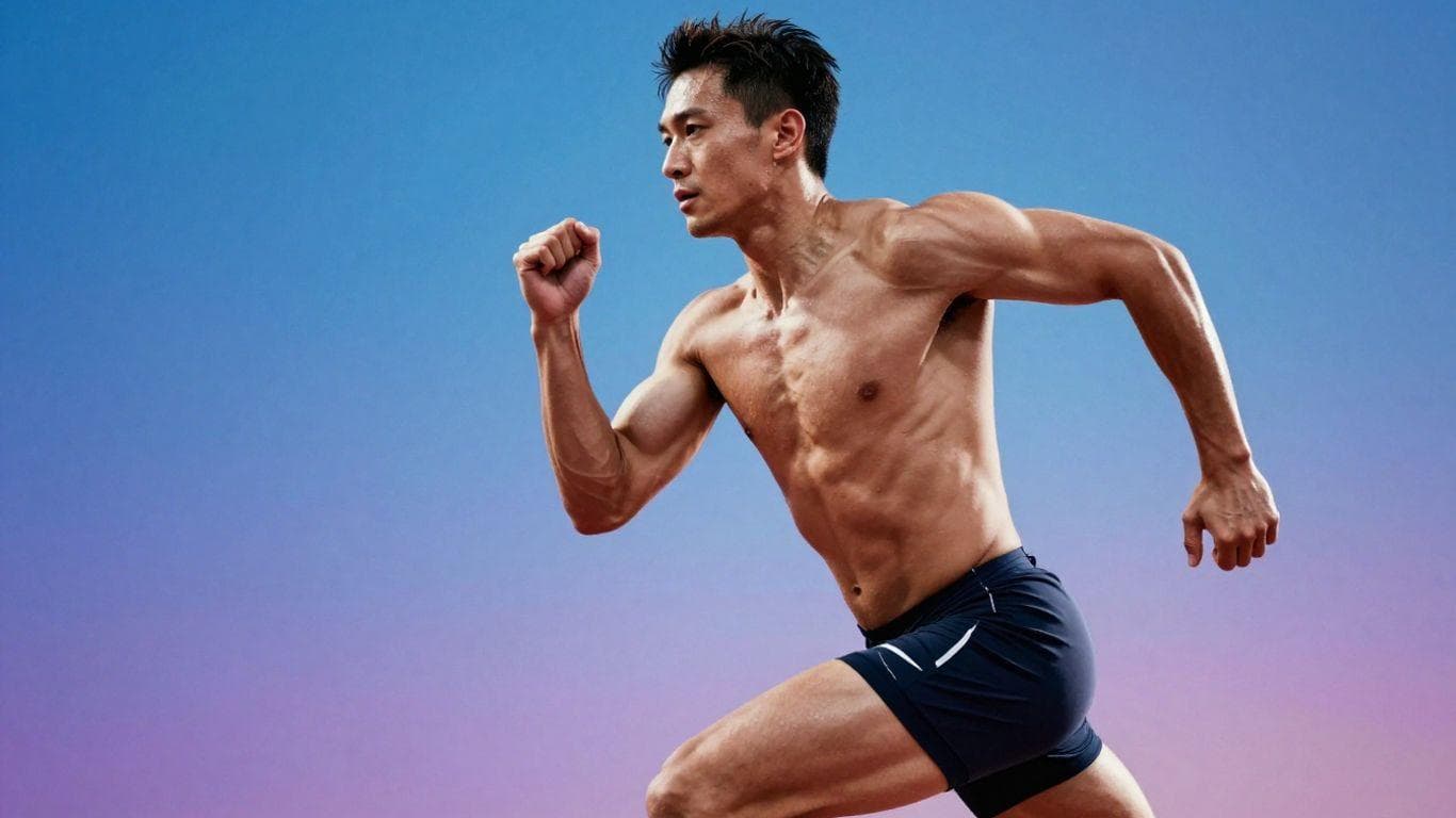 Athlete recovering and performing with TB500 peptides.